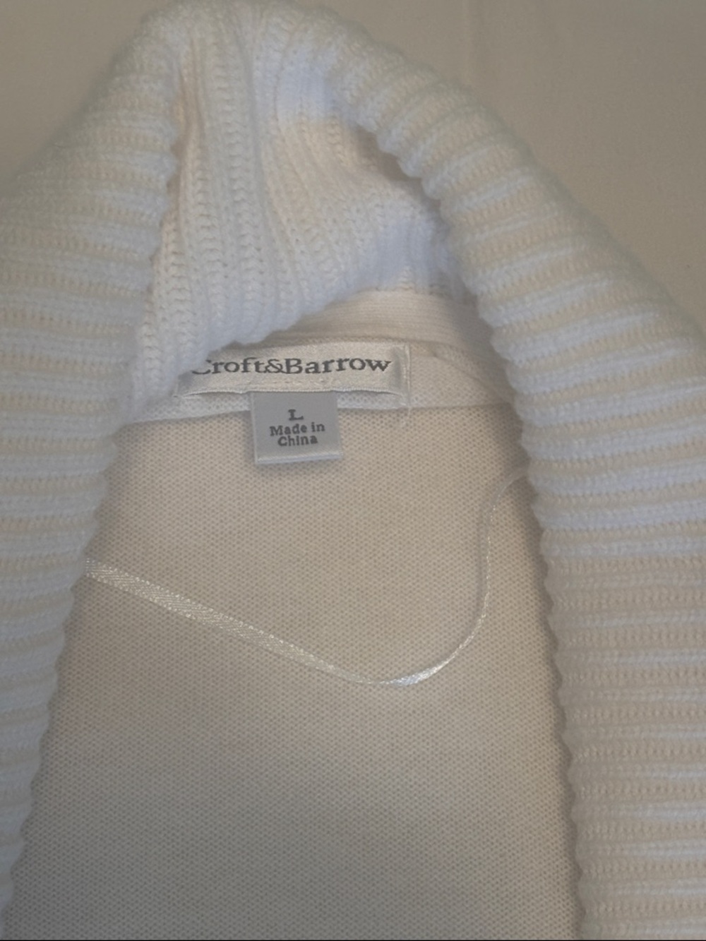Croft and barrow White Open-Front Women's Sweater Cardigan - Picture 2 of 2